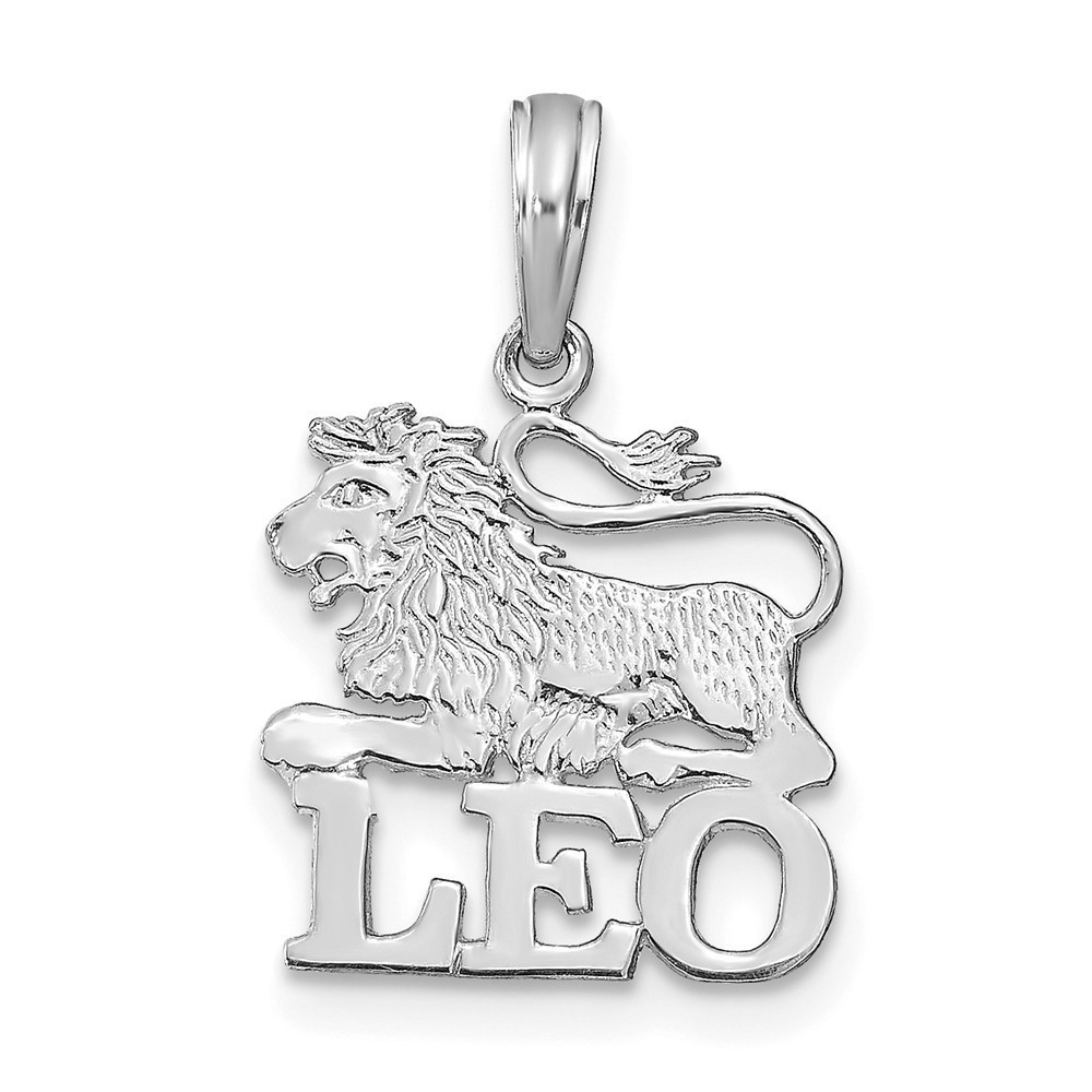 Million Charms 14k WG LEO Zodiac Charm Pendant